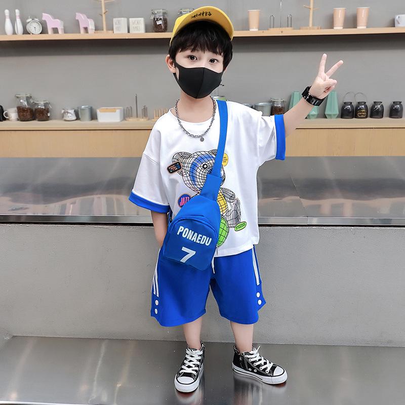 

Летний комплект одежды с короткими рукавами для мальчиков с рисунком 2025 года — модные маленькие и средние размеры 160 cm