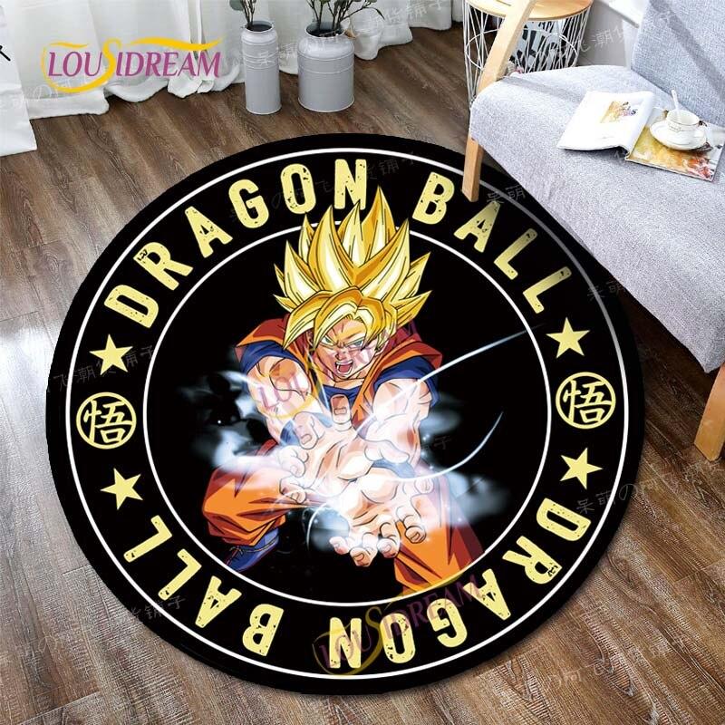 Kulatý kreslený japonský prvek domácí umění měkký protiskluzový koberec počítačová židle dětská herní podložka podlahová rohož dekorativní koberec