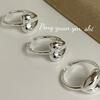 Su Chuang S925 Sterling Silver 3D Heart Ring for Women - Smooth, Sweet, and Versatile Index Finger Accessory