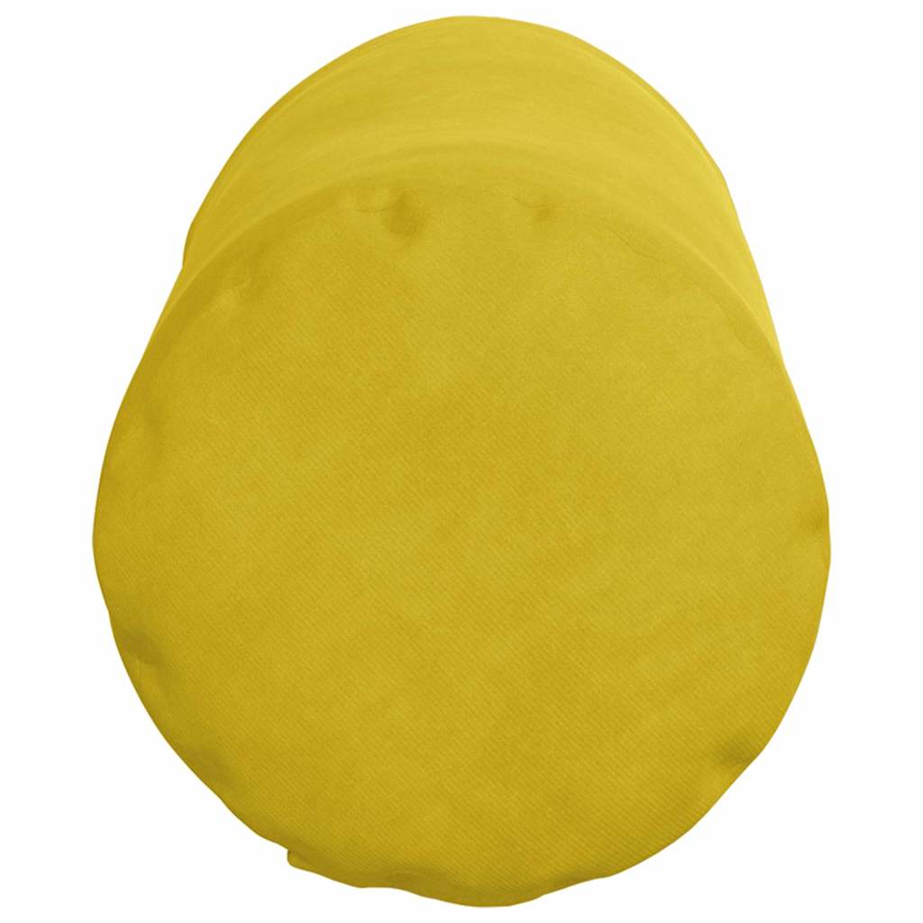 Bolster Cushions 2 pcs Yellow Ø 15 x 40 cm Cord Fabric