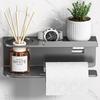 No Drilling Bathroom Toilet Paper Holder Multi-Function Storage Rack Toilet Tissue Holder Stainless Steel Easy Installation