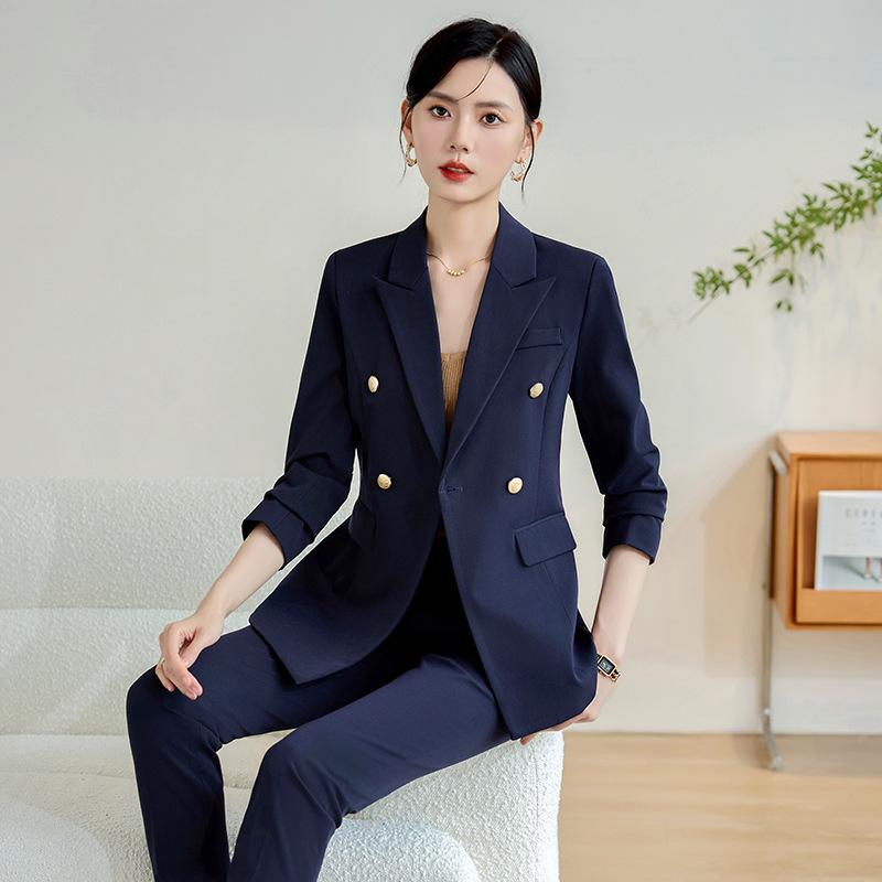 2024 Women's Professional Autumn Suit Set: Formal Blazer and Trousers
