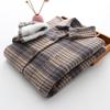 Thick Plaid Shirt Women's Autumn and Winter Plus Velvet Brushed Loose Korean Retro Lazy Style Warm Woolen Coat