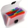 Organizzatore portadocumenti espandibile formato A6 con 13 tasche, a fisarmonica con chiusura a bottone, per documenti, ricevute, carte e portadocumenti.