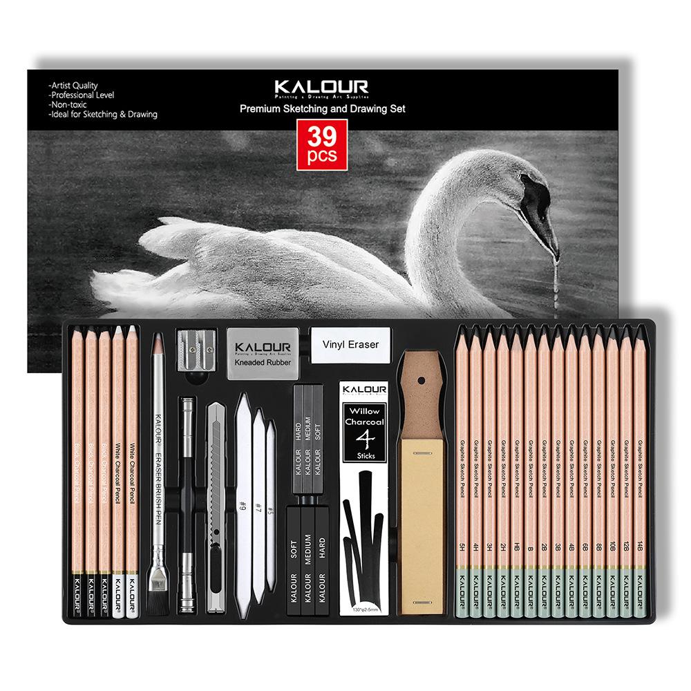 

39 Piece Sketch Set Sketch Pencil Set Art Supplies Drawing Tools For Artists Complete Pencil Set For Professional And Beginner Sketching