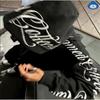 Letter Embroidered Cardigan Jacket Loose Zipper Hoodies For Men And Women
