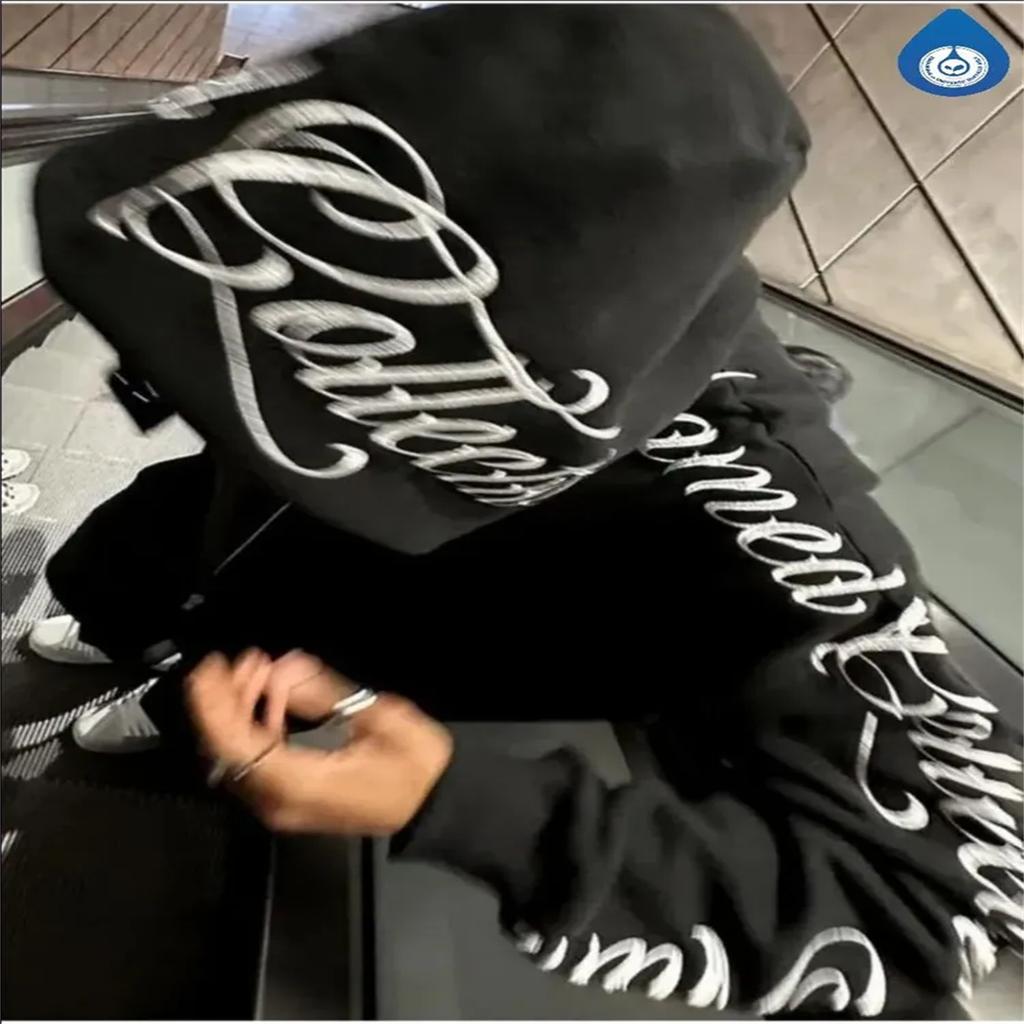 Letter Embroidered Cardigan Jacket Loose Zipper Hoodies For Men And Women