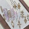 Baroque Heart French Necklace Gemstone Photo Frame 3D Acrylic Nail Mold Nail Decorations Diy Silicone Nail Nails Products