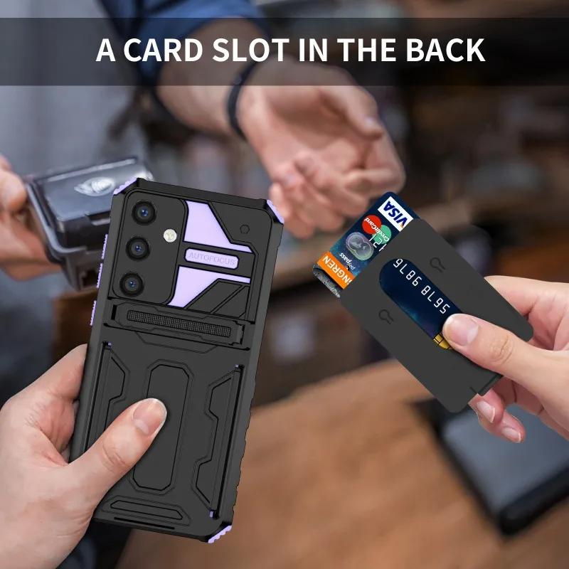 Wallet with Card Holder Phone Case for Samsung Galaxy S23 FE S24 S22 S21 Ultra A25 A05S A15 A34 A54 A14 Stand Anti Drop Cover