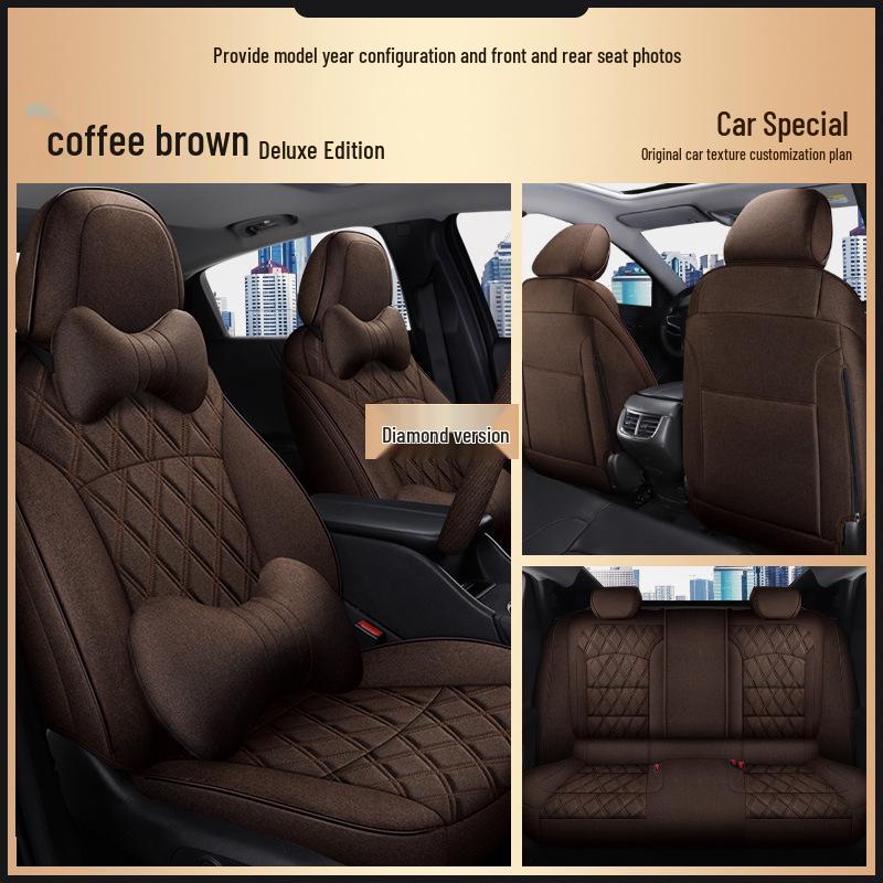 Toyota Corolla All-Season Linen Seat Covers, 5-Seat Full-Surround Design