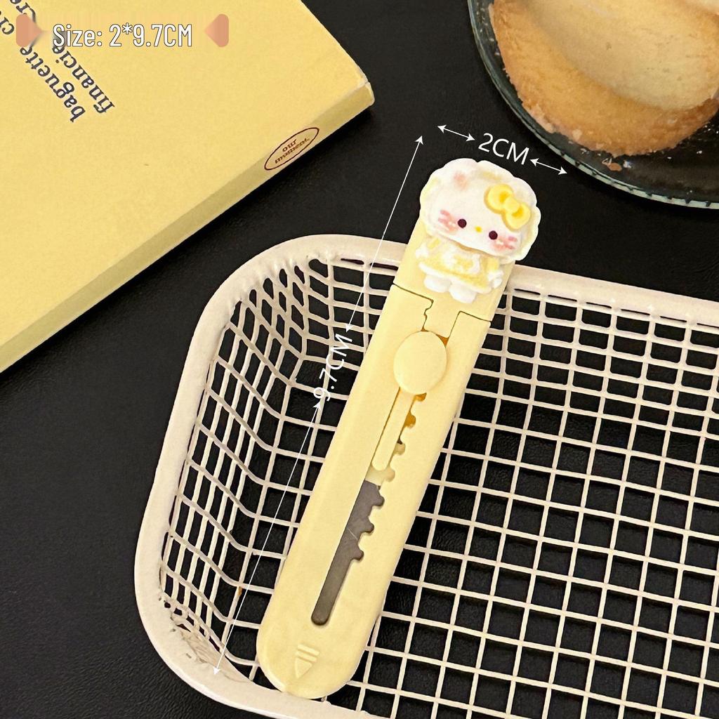 Cute Cat Craft Knife for Packages, Scrapbooking, & Paper Cutting - Portable Ice Cream Style