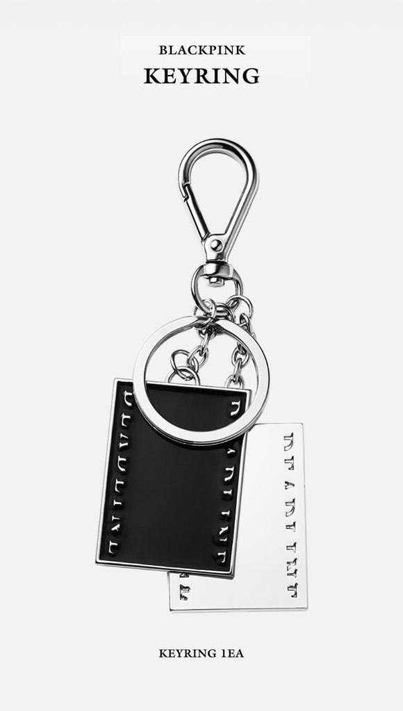 Official BLACKPINK [DEADLINE] Metal Logo KEYRING - Premium Silver Accessory