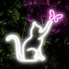 Cats And Butterflies LED Neon Sign USB Dimmable Neon Light Sign For Gameroom Bedroom Bar Livingroom Birthday Gift Wall Decor