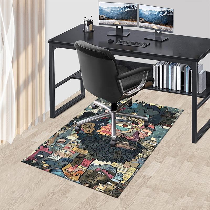 

1pc Office Chair Mat with Abstract Art Print Featuring Buddy - Festive Gift for Home or Office, Suitable for All Seasons and Decor Styles.P007 60cm by 90cm