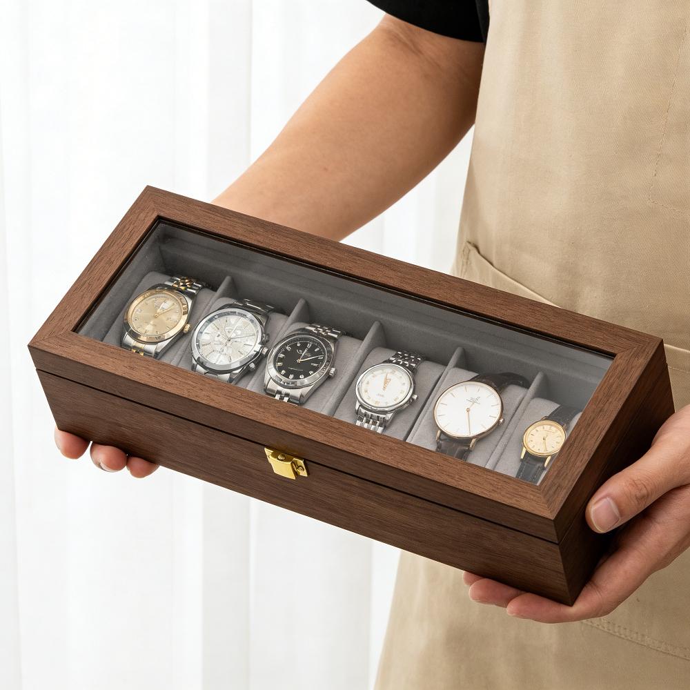 Home-use Exquisite Wooden Watch Storage Box, High-end Display Box Specifically for Men's and Women's Watches, A Gift for Boys