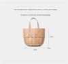 Tote Cowhide Bag 2025 New Versatile Large Capacity Woven Vegetable Basket Niche Genuine Leather Commuting Handbag