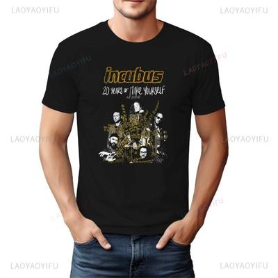 Summer Men Cotton T-shirt INCUBUS Band Logo and Octopus Shirt TOUR Inspired Design Street Wear Unisex Funny Print Tops