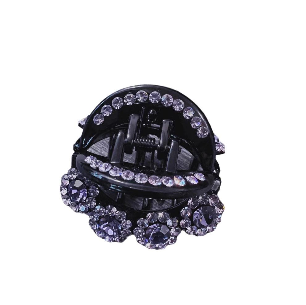 Agrafe de păr florale strălucitoare cu strasuri: Clipsuri medii și mici cu gheare din cristal ceh