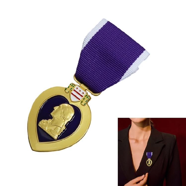 Broche Épingle Insigne Militaire États-Unis Médailles Cœur Violet Épingle Insigne Médailles Militaires Commémorative Collectionneur