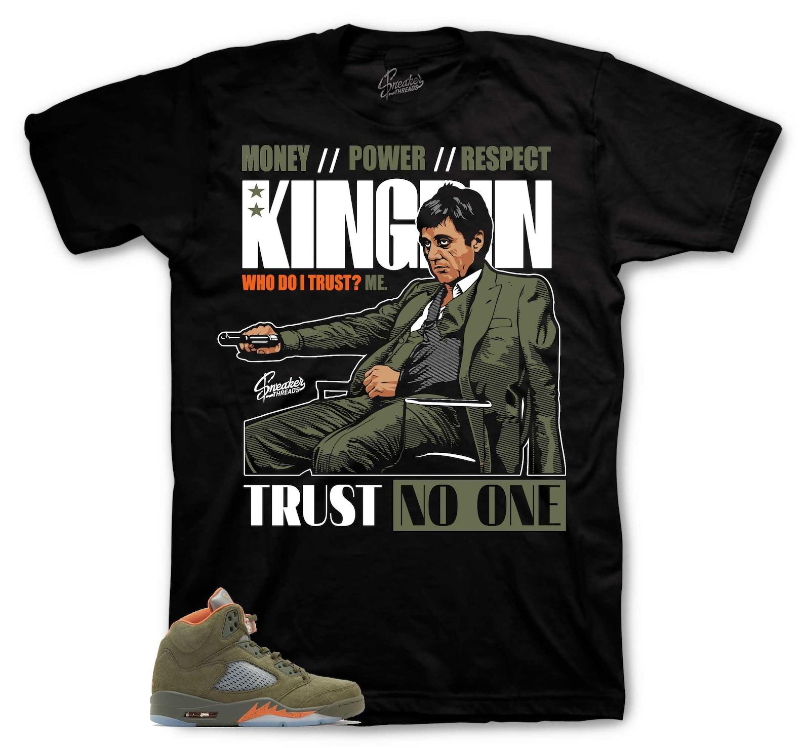 Shirts To Match Retro 5 Olive AJ5 - Trust Issues Sneaker Tee S