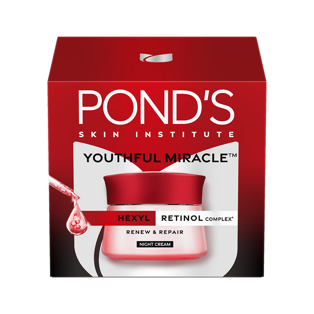 Pond’s Age Miracle Anti Aging Night Cream With Retinol-C For Wrinkles Fine Lines Firm Skin 50g Pack Of 1