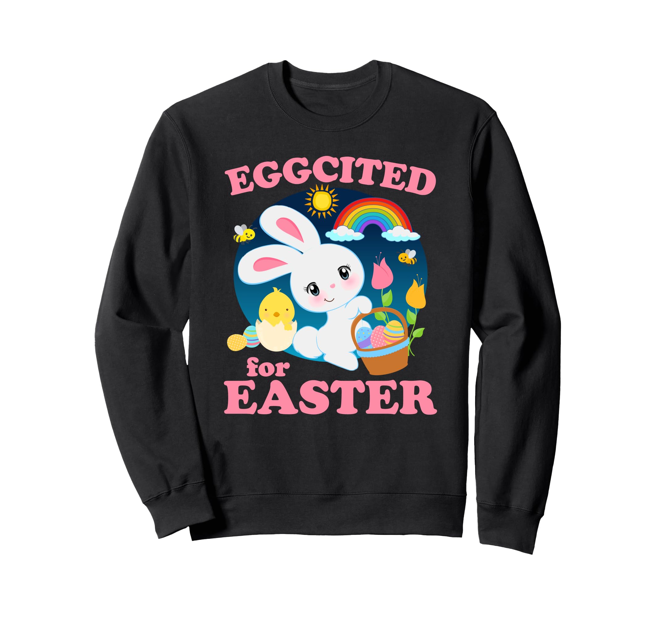 Egg-Sitted Girls  and Boys  Kids  Sweatshirts for Easter Bunny Egg Hunts