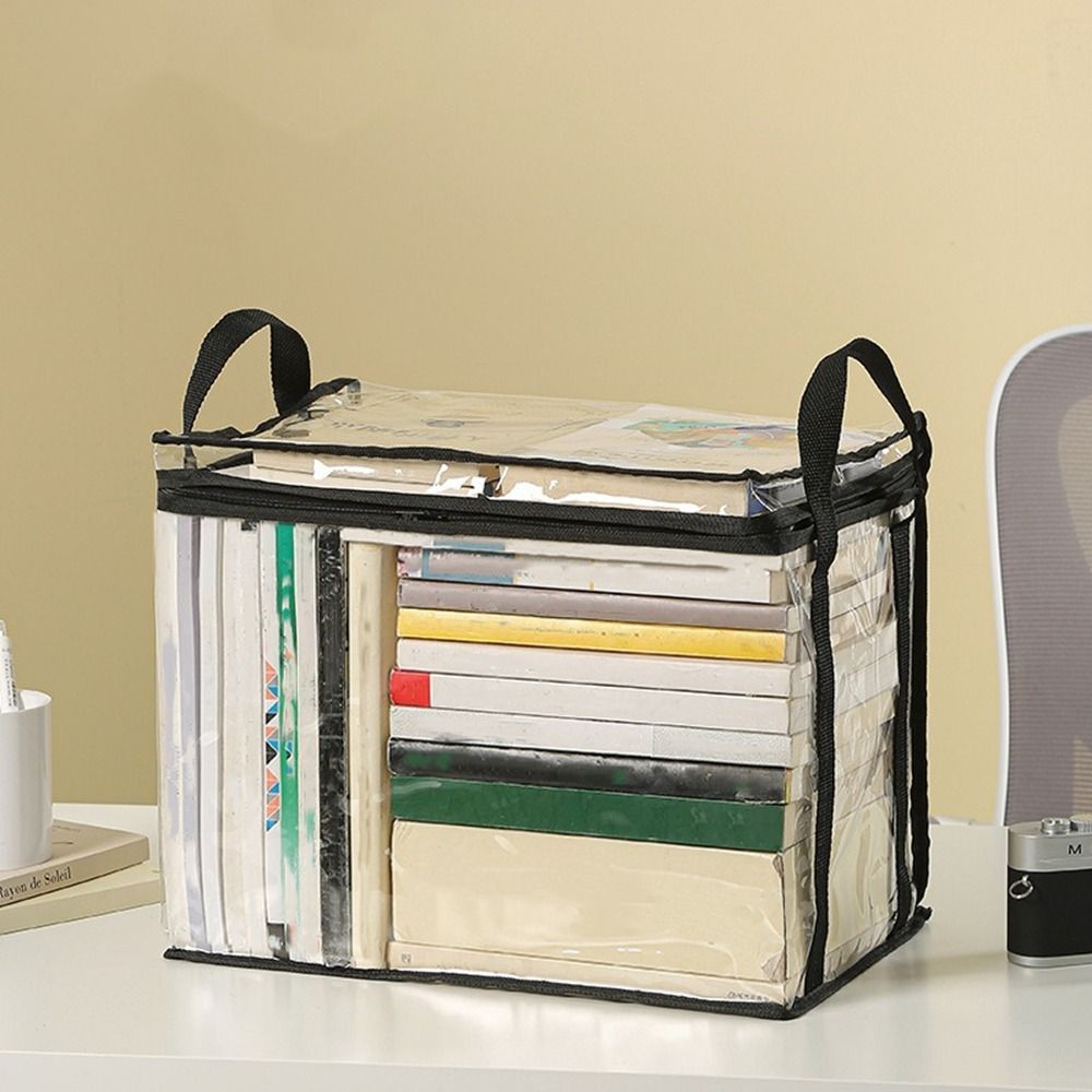 PVC Books Collection Container Transparent Comic Book Storage Bag Portable Book Storage Bag  Home