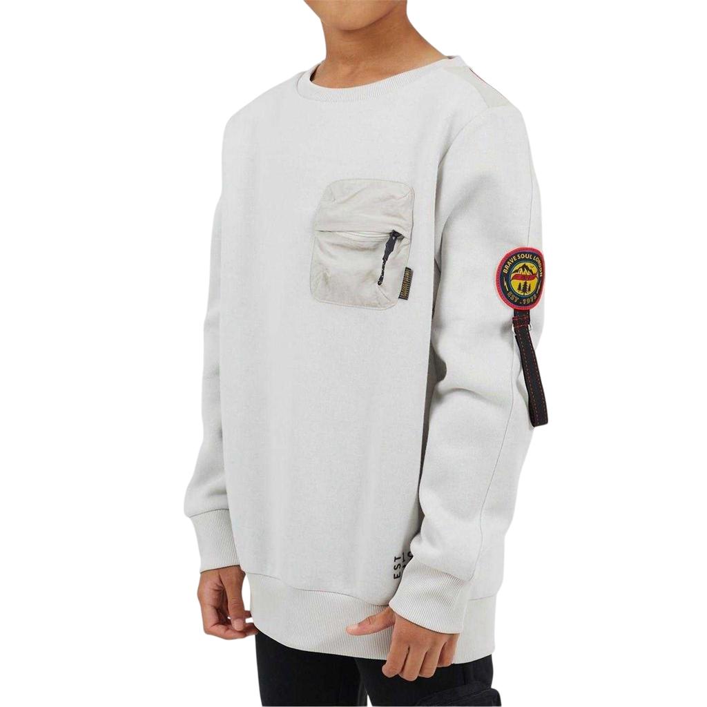 BRAVE SOUL Boys Chest Pocket Sweatshirt