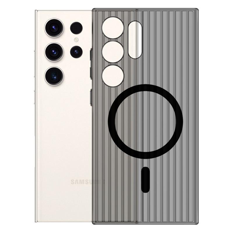 

Подходит для Samsung S24 Ultra Матовый чехол для мобильного телефона Гофрированный Ледяной Туман S24+ Магнитная Адсорбция Противоударный Полностью Закрывающий Защитный Чехол Samsung Galaxy S24 Ultra