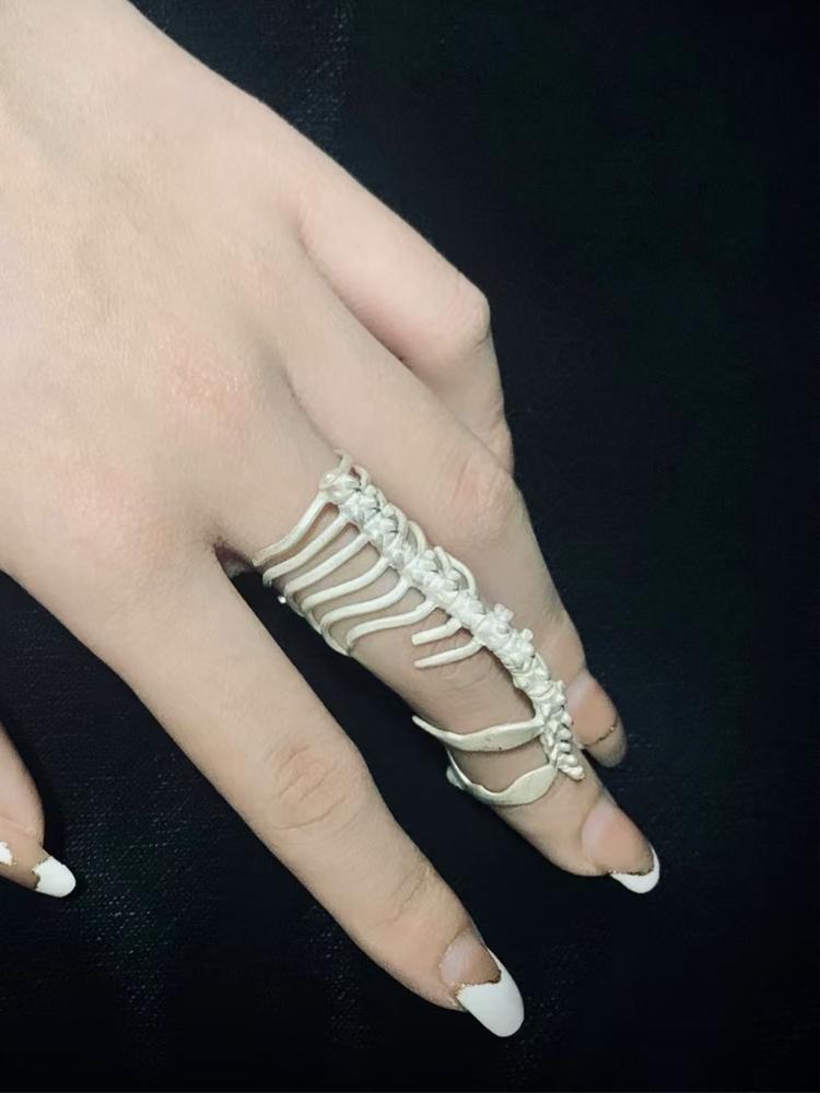 New Spine Bone Ring New Gothic Style Men's And Women's Jewelry Party Gift
