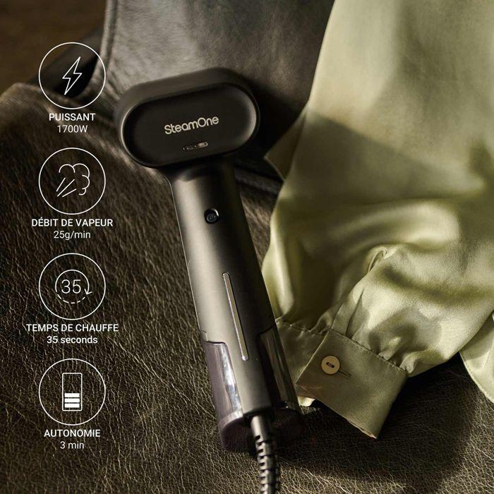 Défroisseur portatif - eudtc75b - noir mat/chrome