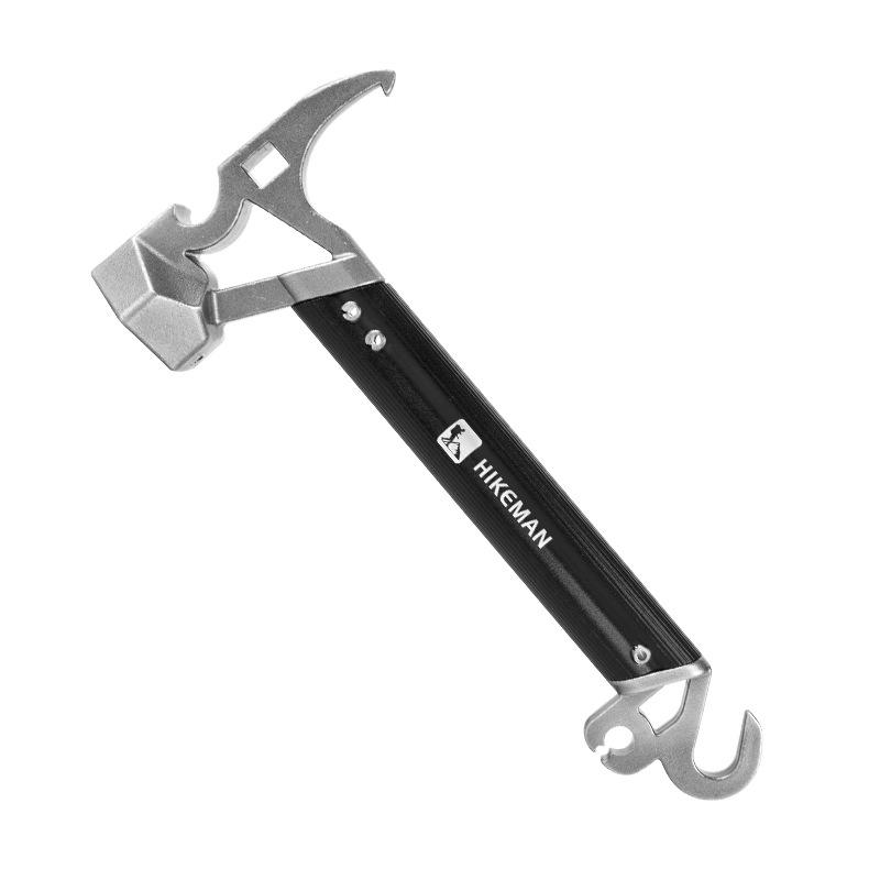 Multi-functional Outdoor Camping Hammer: Tent Peg Hammer, Nail Puller, Bottle Opener, Survival Tool.