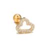 New Stainless Steel Zircon Cloud Moon Stud Earrings For Women Helix Tragus Cartilage Star Butterfly Earring Piercing Jewelry 1pc