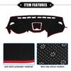 Dashboard Cover Protector Mat for Hyundai Santa Fe 2013-2018 Polyester Black Red