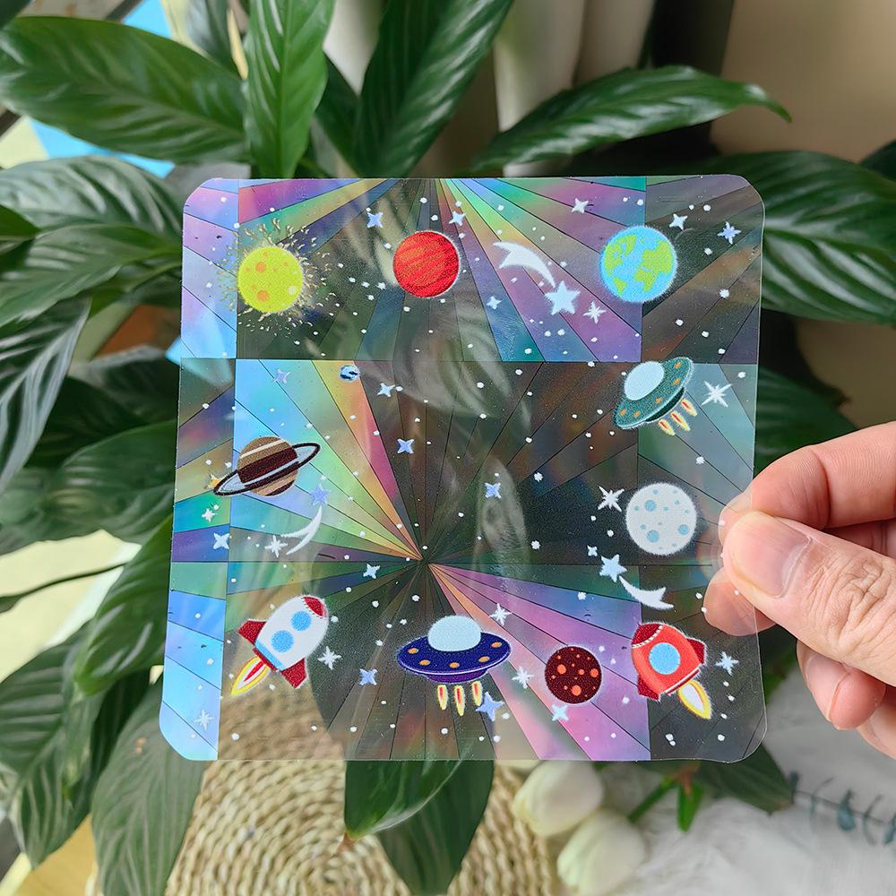 SC045-068 Window Decals for Bird Strikes Prismatic Sun Catcher PVC Rainbow Glass Stickers to Save Birds from Glass Collisions