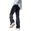 2023 Men's Hong Kong Style Letter Jeans - Trendy Hip-Hop High Street Fashion