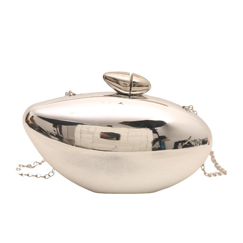 Women's bag 2025 new European and American personalized mango shape acrylic bag ins Internet celebrity chain messenger box bag tide