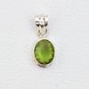Natural Peridot Pendant-Handmade Silver Pendant-925 Sterling Silver Pendant-Oval Peridot Pendant-Anniversary Pendant-August Birthstone