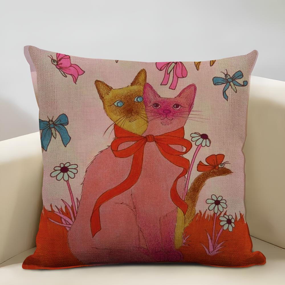 MarisolMuro Arbeitskissenbezug Haushaltsdekoration Leinen Sofakissenbezug: Hautfreundlich & Atmungsaktiv mit unsichtbarem Reißverschluss