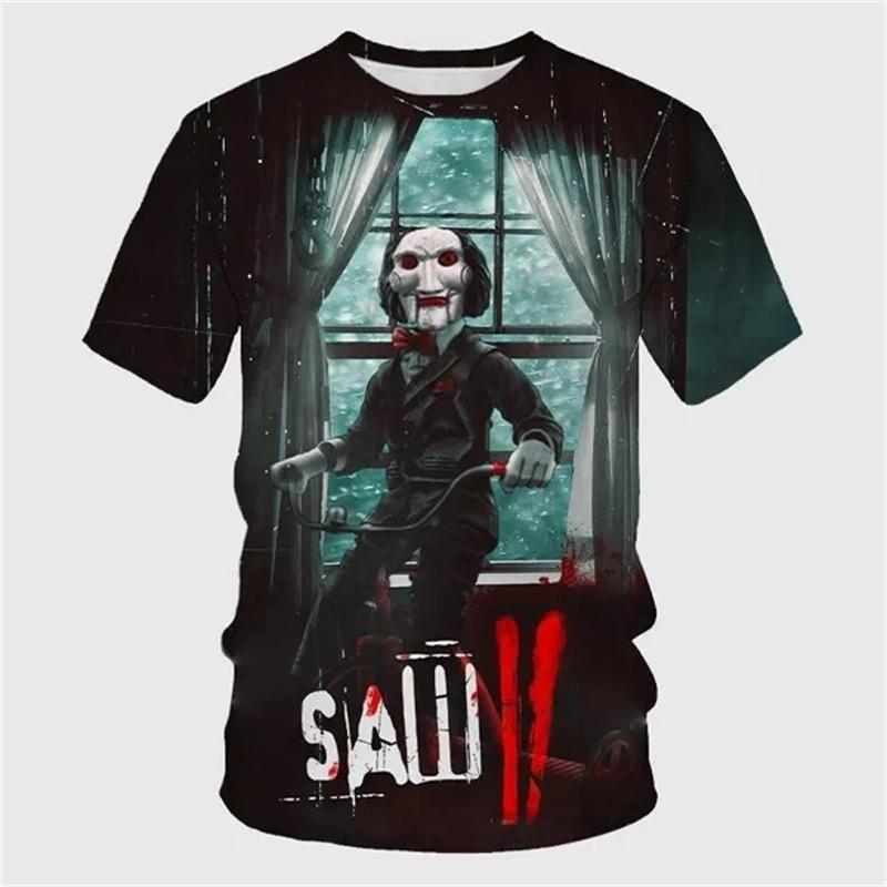 Fashion Billy The Billy Is A Puppet - Saw 3D Printed Women's Men's T-Shirt Horror Pattern Anime T-shirt Top