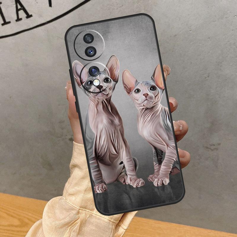 Sphinx Cat Printing Drawing Case For Honor Magic 5 6 7 Pro Cover For Honor 400 200 50 70 90 Lite X9 X8a X8b X9a X9b X9c
