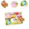 Wooden Jigsaws Puzzle Early Learning Toy Sturdy Developmental Montessori Toys for Baby 1 2 3 Year