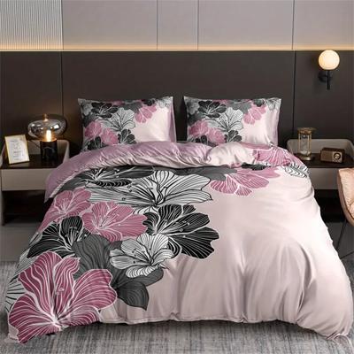 Set copripiumino 3 pezzi Lussuoso Morbido Stampa Digitale Floreale - Confortevole, Ipoallergenico e Traspirante per Camera da Letto e Ospiti