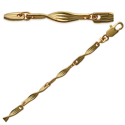 [L3851] - Gold Plated Bracelet 'Choreography' Gold - 3 Mm