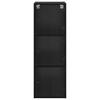 Wall Cabinet Black Oak Effect 35 x 37 x 102 cm Particleboard