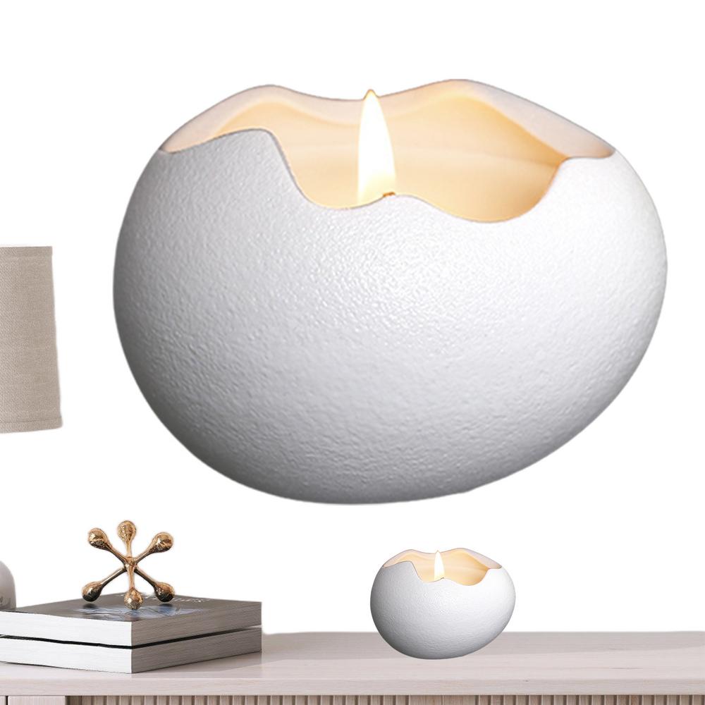 Tea Light Candle Holders Easter Egg-Scented Candle Holder Egg Shaped Ceramic Candlestick For Birthday Table Decorations