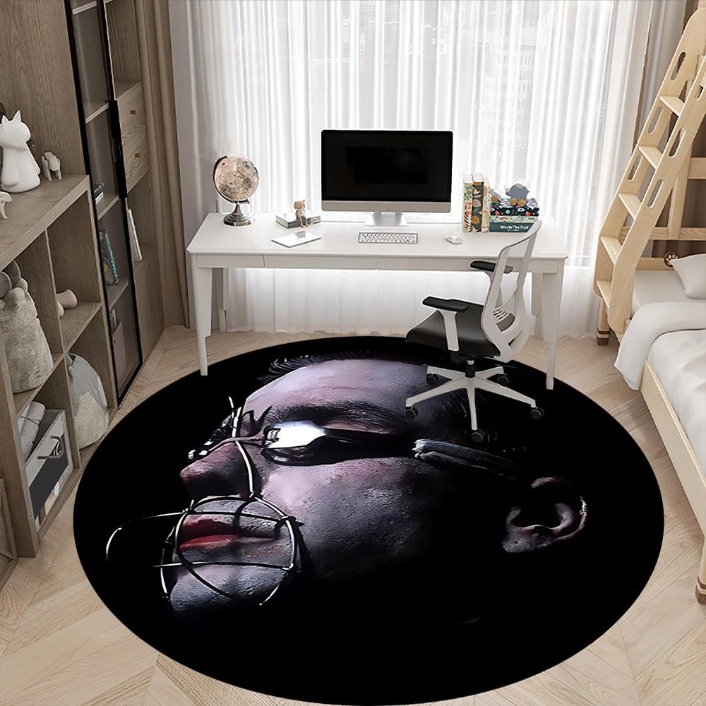 1PC Rammstein Office Round Rug, Non-slip, Soft and Durable Office Rug for Interior Decoration, Perfect for Office, Beautiful Decoration