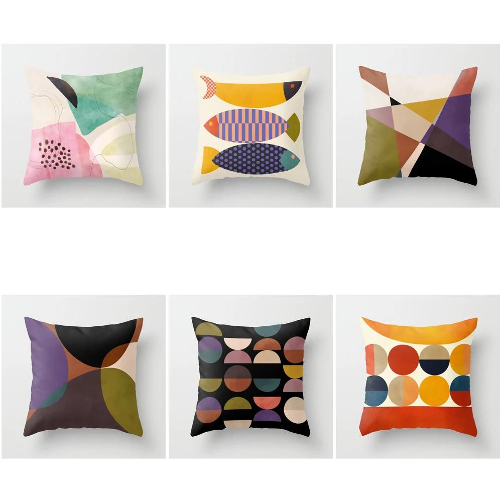 Bedroom Living Room Decor Abstract Pattern Pillow Covers Home Sofa Cushion