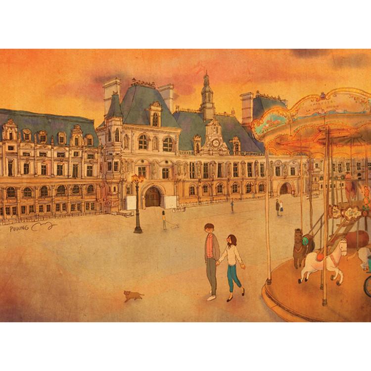 150-teiliges Puzzle – Pariser Rathausplatz, beliebtes koreanisches Puzzle