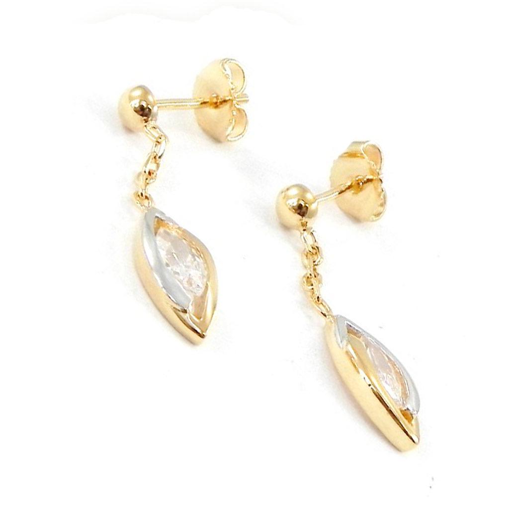 Altesse [G2297] - Two-tone 'Câlin' Gold Plated Earrings